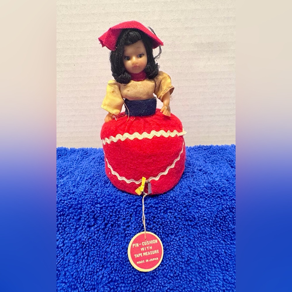 Girl Pin Cushion with Tape Measure